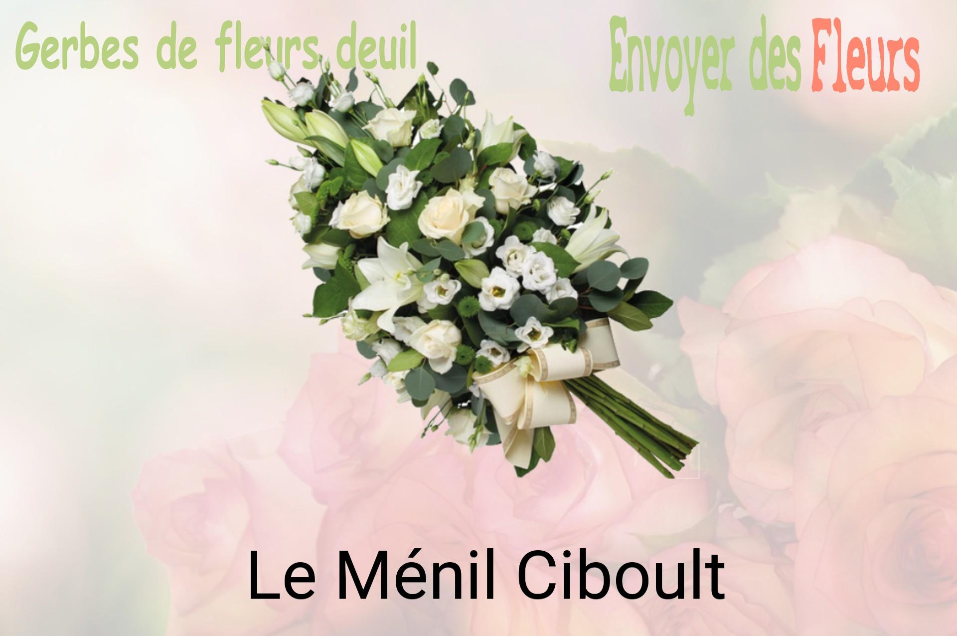 Gerbe de fleurs de deuil livrée à Le Ménil-Ciboult